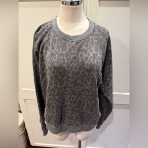 Victoria Secret Gray Leopard Print Sweatshirt